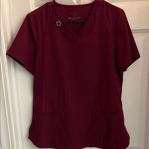 NFINITY Red V-Neck Short Sleeve Top